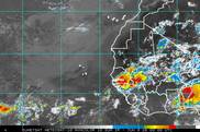 METEOSAT-8 Eastern Atlantic satellite image (IR)